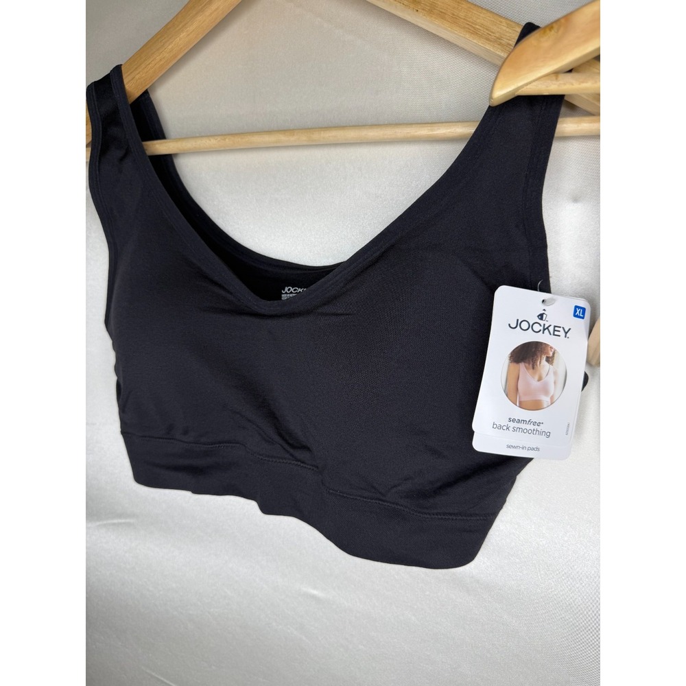 Jockey Seamfree Back Smoothing Bra Set of 2 Light/Black X-Large - Picture 5 of 10